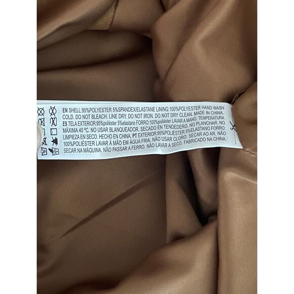 Forever 21 Rhinestone Fringe Faux Suede Blazer Pine Bark Size:M Women’s Western - Picture 5 of 6